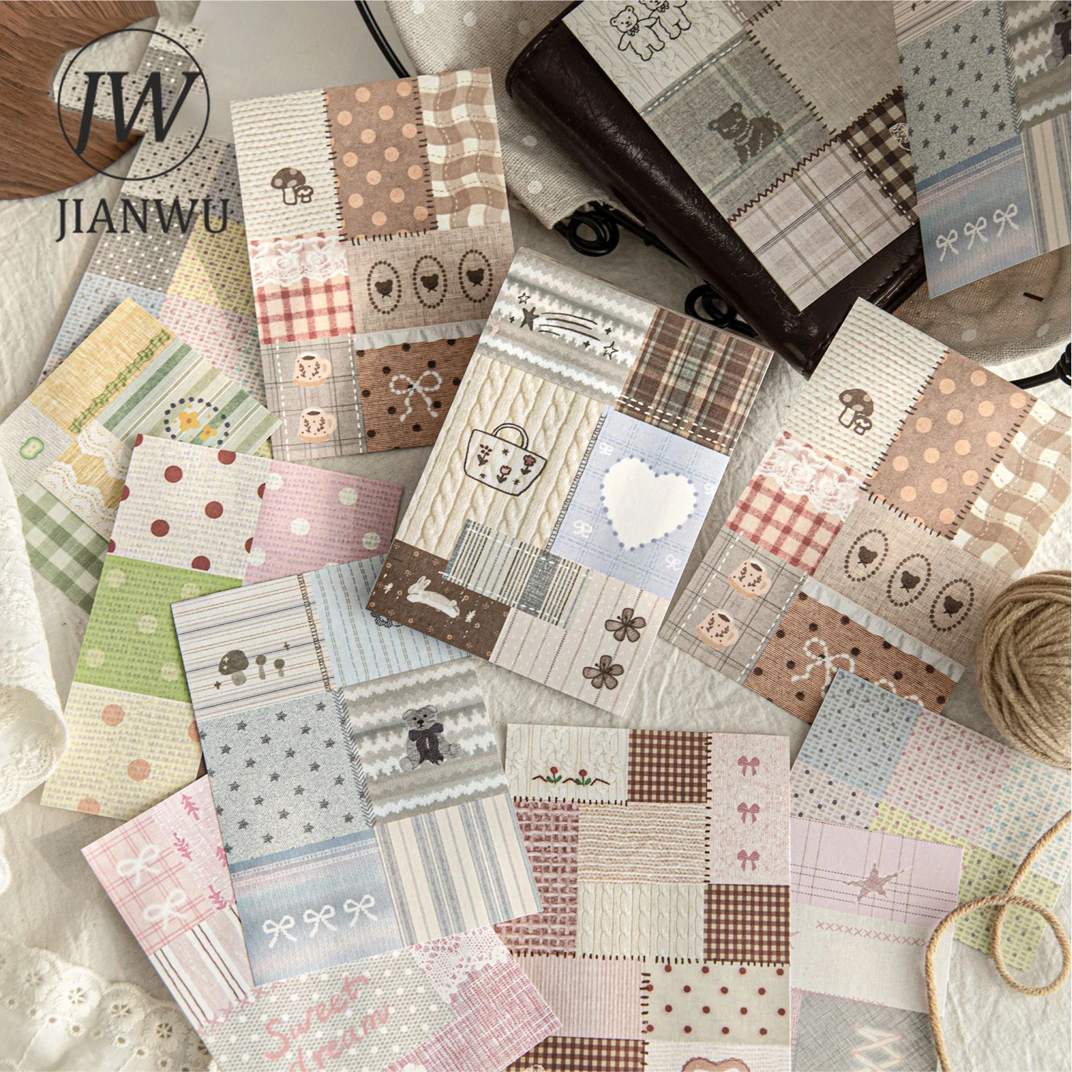 JIANWU Serie Museo del Patchwo - Vintage Junk Journal Scrapbooking Paper reseña y precio