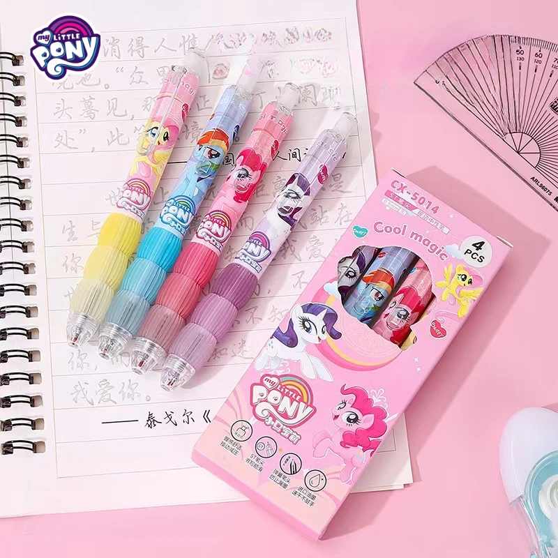 

Ручка My Little Pony Press ST, быстросохнущая черная гелевая канцелярская ручка для студентов, милый кавайный подарок на Рождество и день рождения с героями мультфильмов