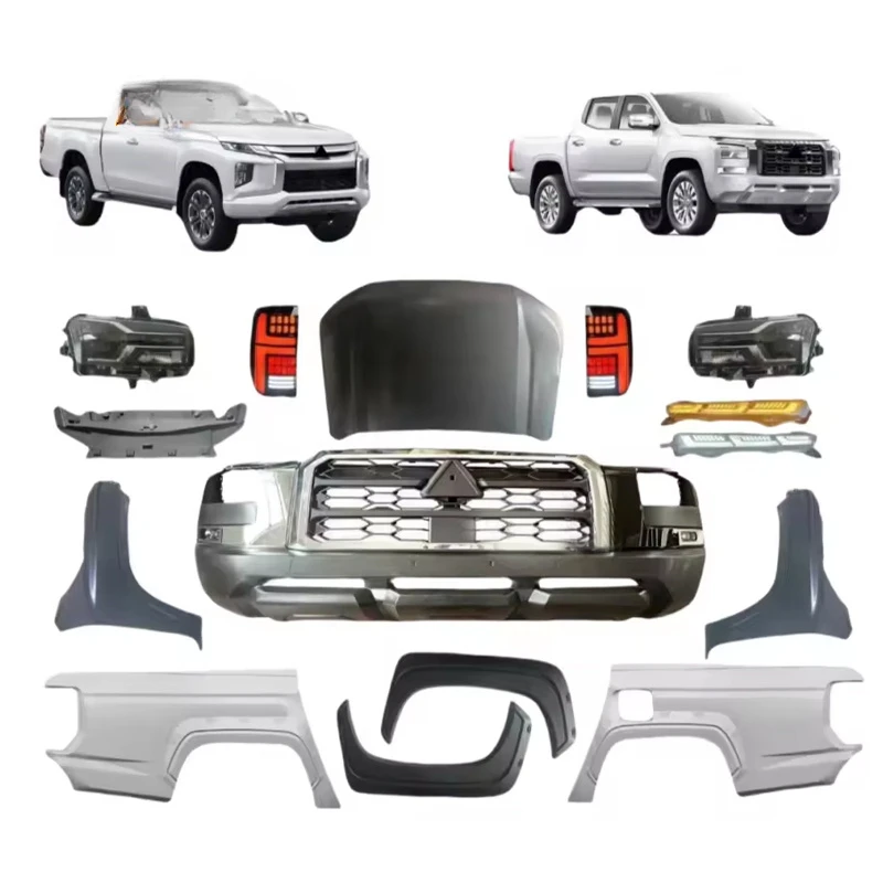 

New arrival Car bumpers accessories bodykit for Mitsubishi Triton L200 2019 upgrade to 2024 body kit