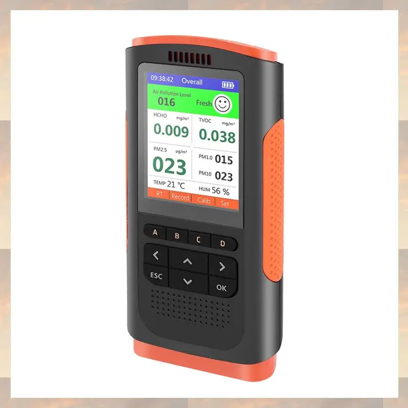 2025 جديد-كاشف الفورمالديهايد مراقبة جودة الهواء PM 2.5 المحمولة عرض تلوث الهواء متر جهاز اختبار الغبار الصغير للمنزل سيارة