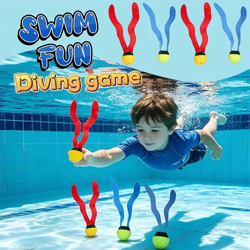 Kids Diving Seaweed Toys, Random Color Underwater Swimming Pool Training Game Toys Summer Pool Play Gift For Boys Girls