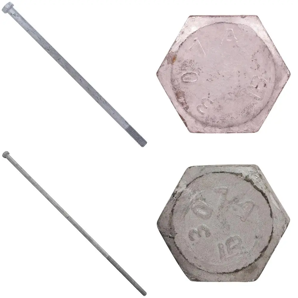 

Grade A Hex Bolts 12mm x 1.5 - 25 Pack, Hot Dip Galvanized, Heavy Duty Construction Fasteners