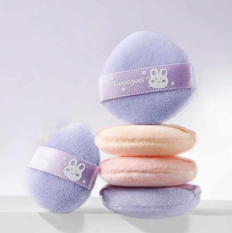 4 pçs/caixa mini pó facial fundação puff portátil macio cosméticos puff para aplicação de maquiagem ferramenta de beleza compõem essencial