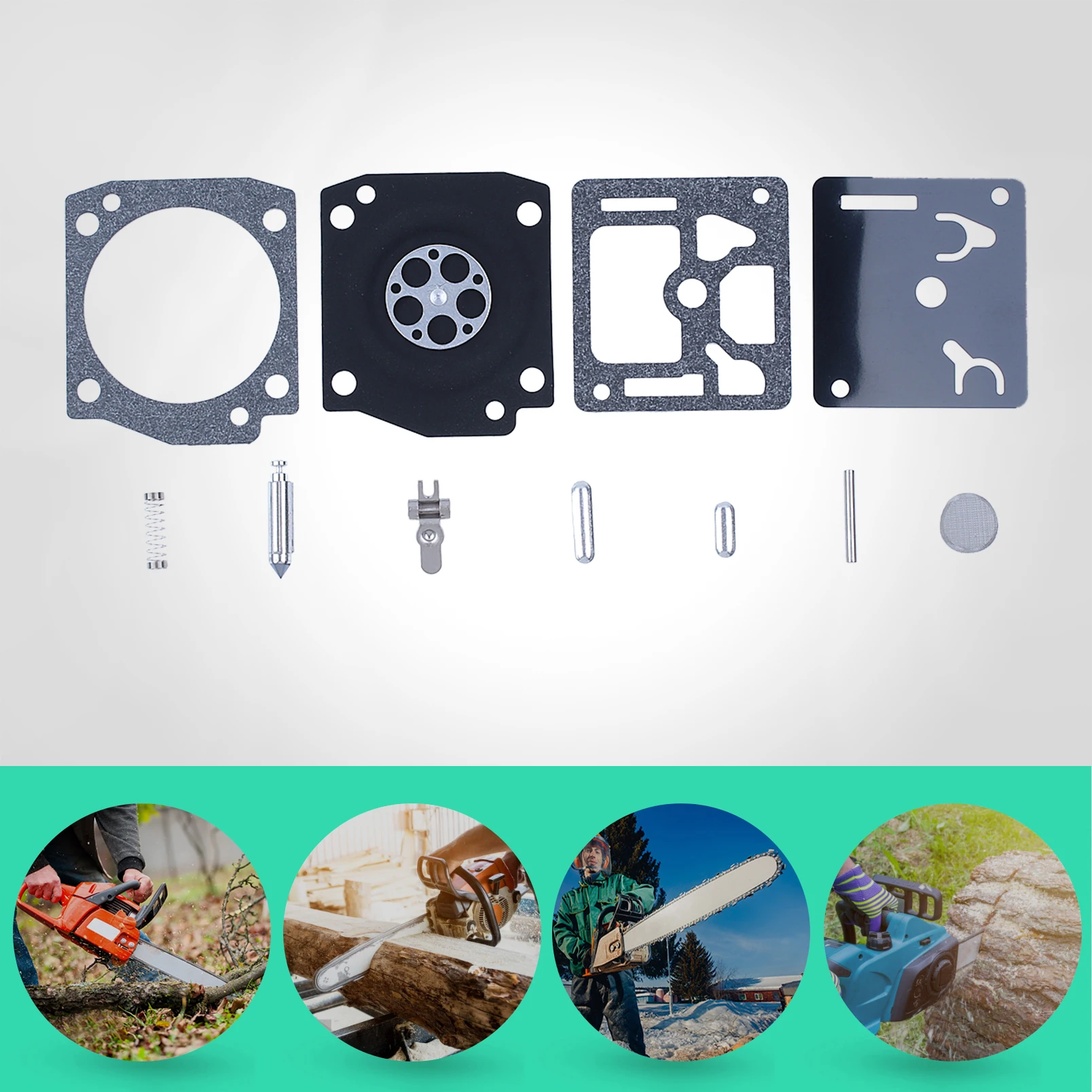 Carburetor Repair Diaphragm Kit For Husqvarna 340 345 346 353 350 346XP Chain Saw Spare Part Zama RB-122 RB 122