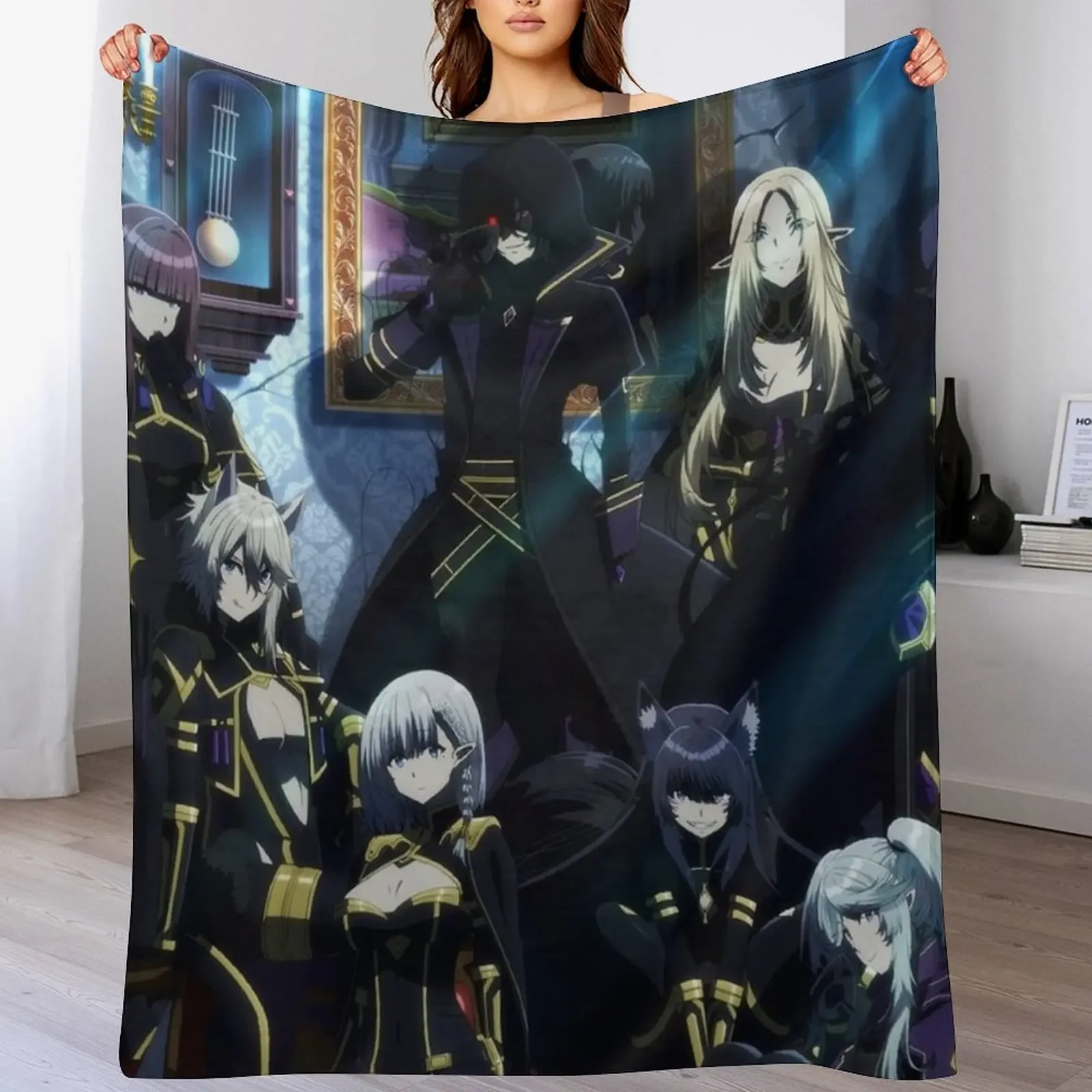 eminence in shadow anime Throw Blanket Winter beds Custom Loose Blankets