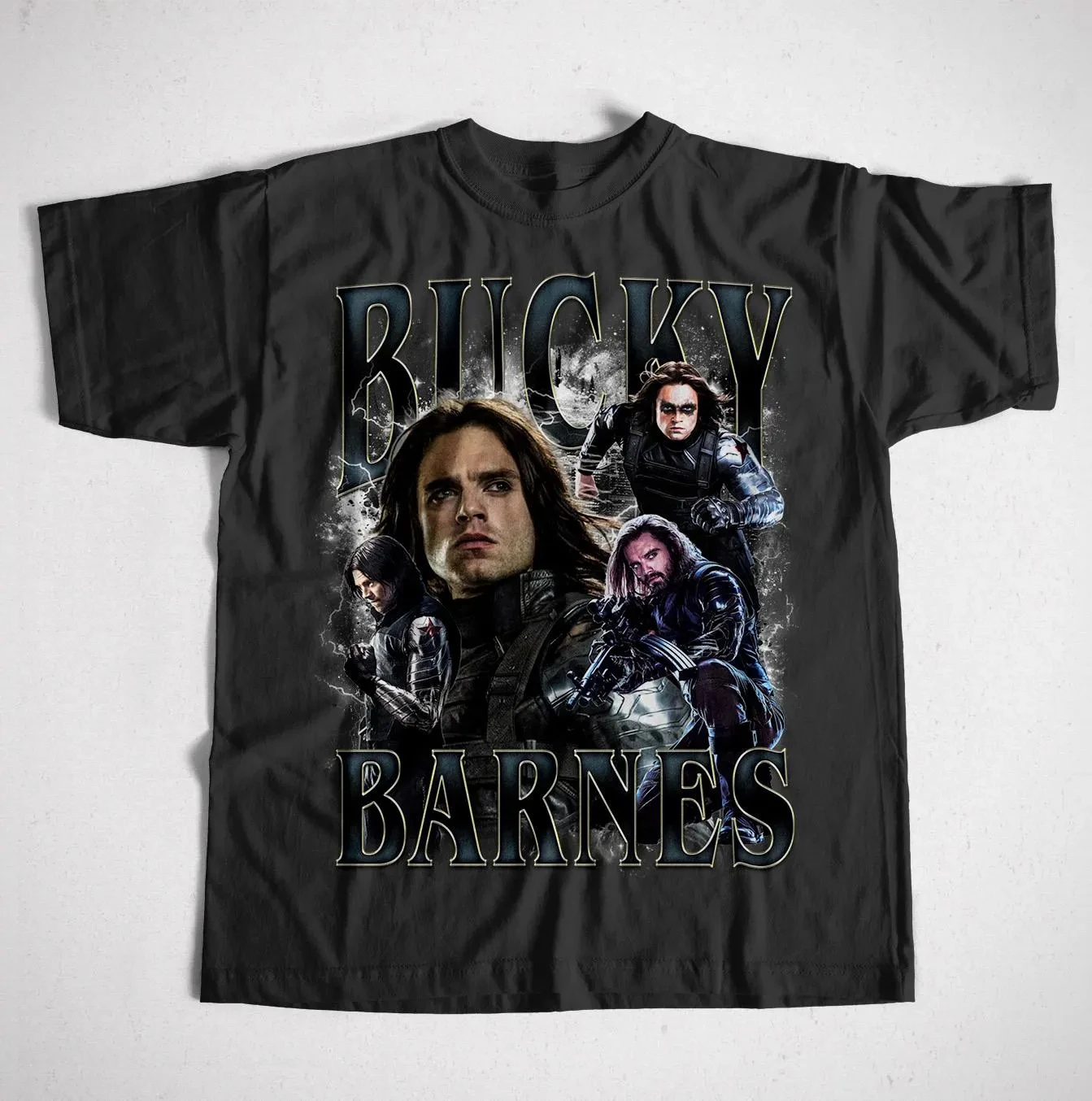 تي شيرت محدود باكي بارنز سيباستيان ستان فينتاج هدية للنساء والرجال للجنسين تي شيرت نمط أكشن هيرو تي شيرت