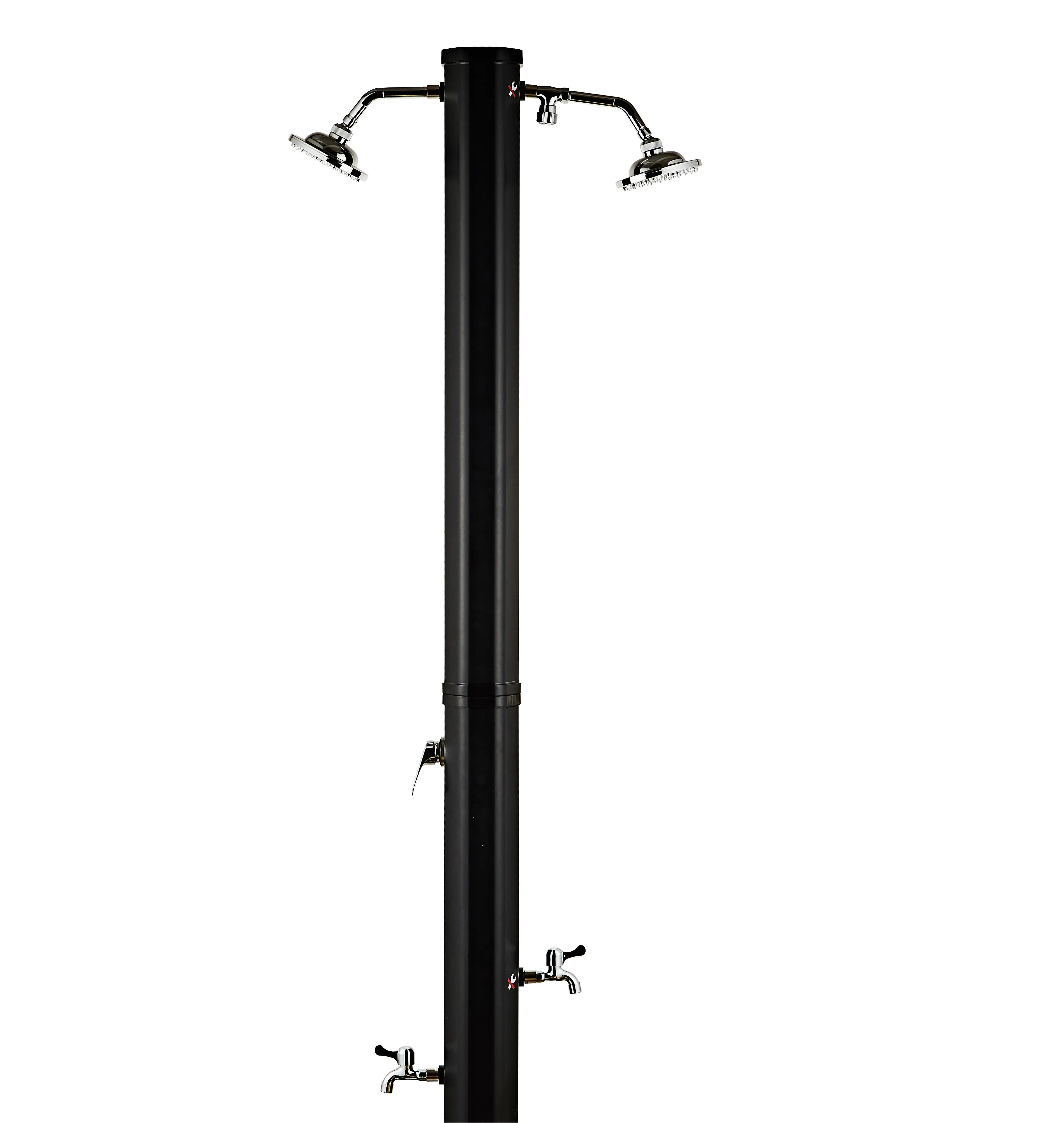 

2024 New Launch 60L PVC Outdoor Garden Swimming Pool Solar Shower Column Panel for 2 People With Double Top Head Showerpromote