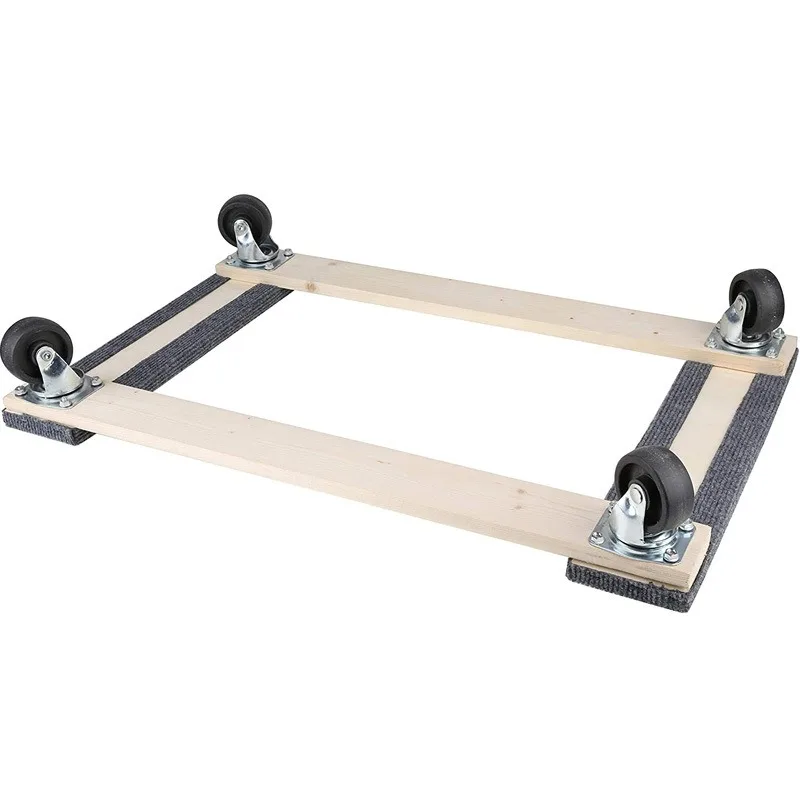Solid wood logistics moving trolley Wooden furniture  car tool cart