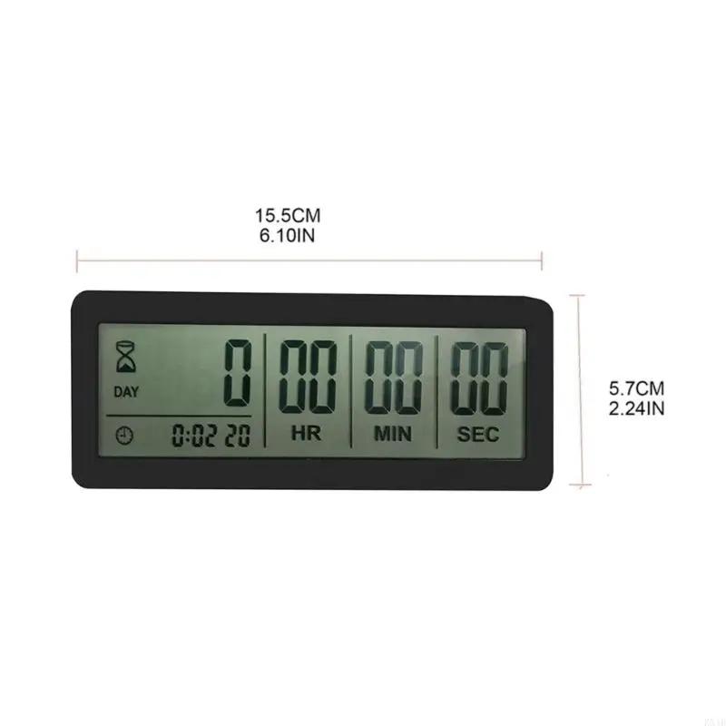 KX4B Big Digital Countdown Days Timer Hari Hitung Pengatur Waktu Bahan ABS 2 Warna untuk Dapur Laboratorium Lulusan