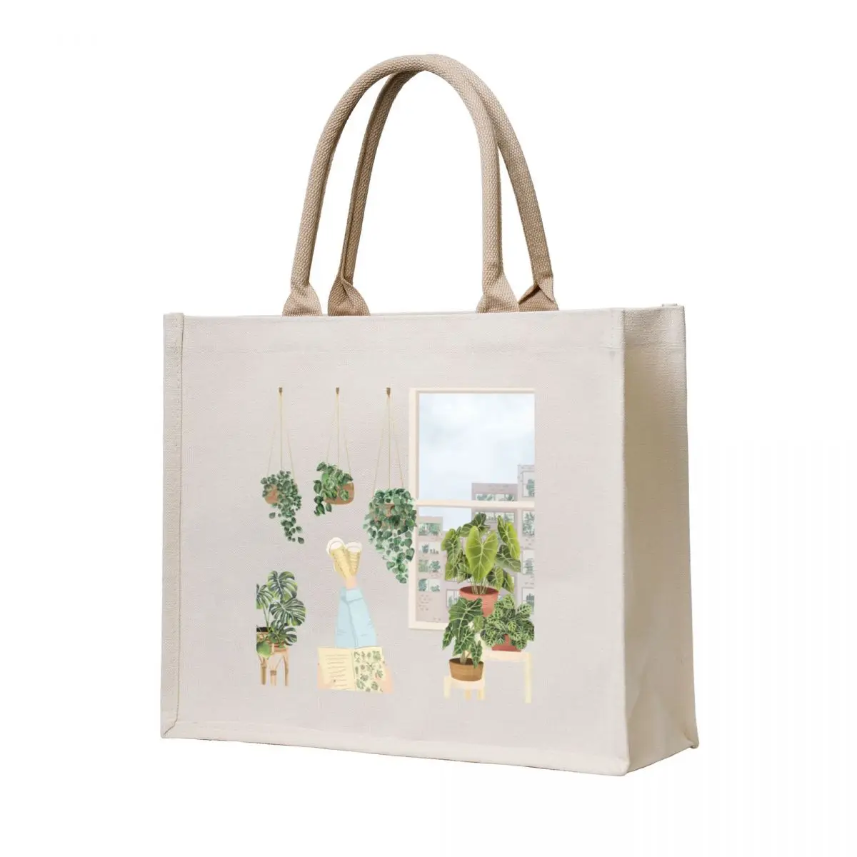 

My plants and I Tote Bag Canvas large tote bag Beach bag Women's shopper