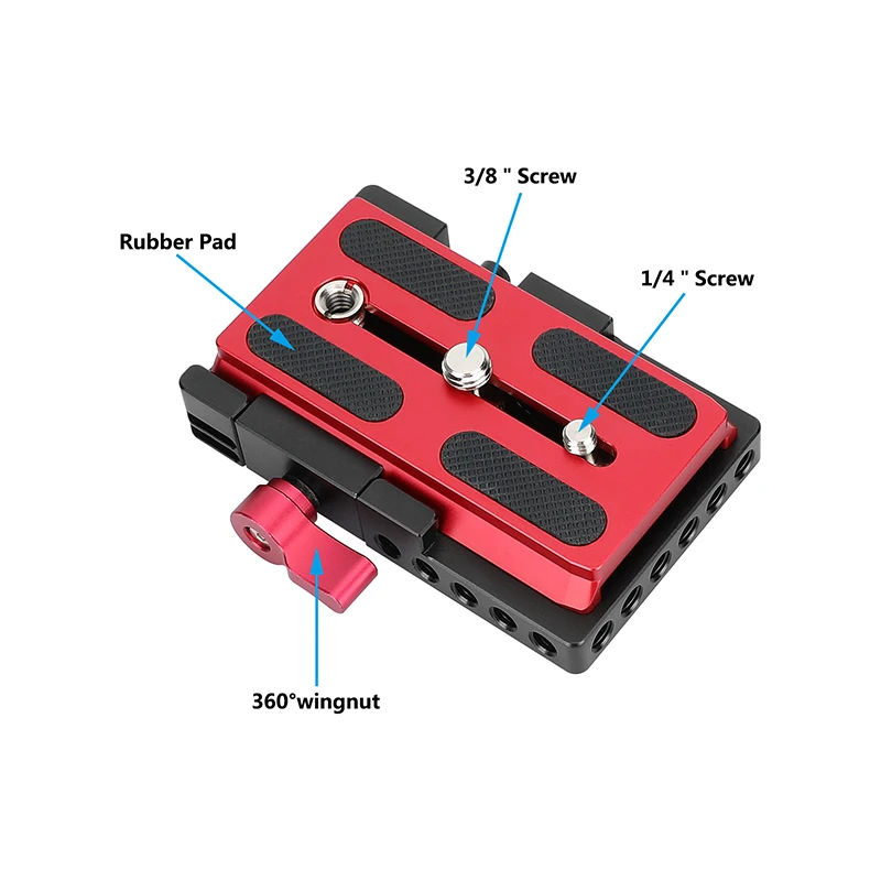 CAMVATE Manfrotto Plate Clamp Slide-in Quick Release Plate with Clamp Base For Manfrotto 577/ 501/ 504/ Camera Cage Tripod