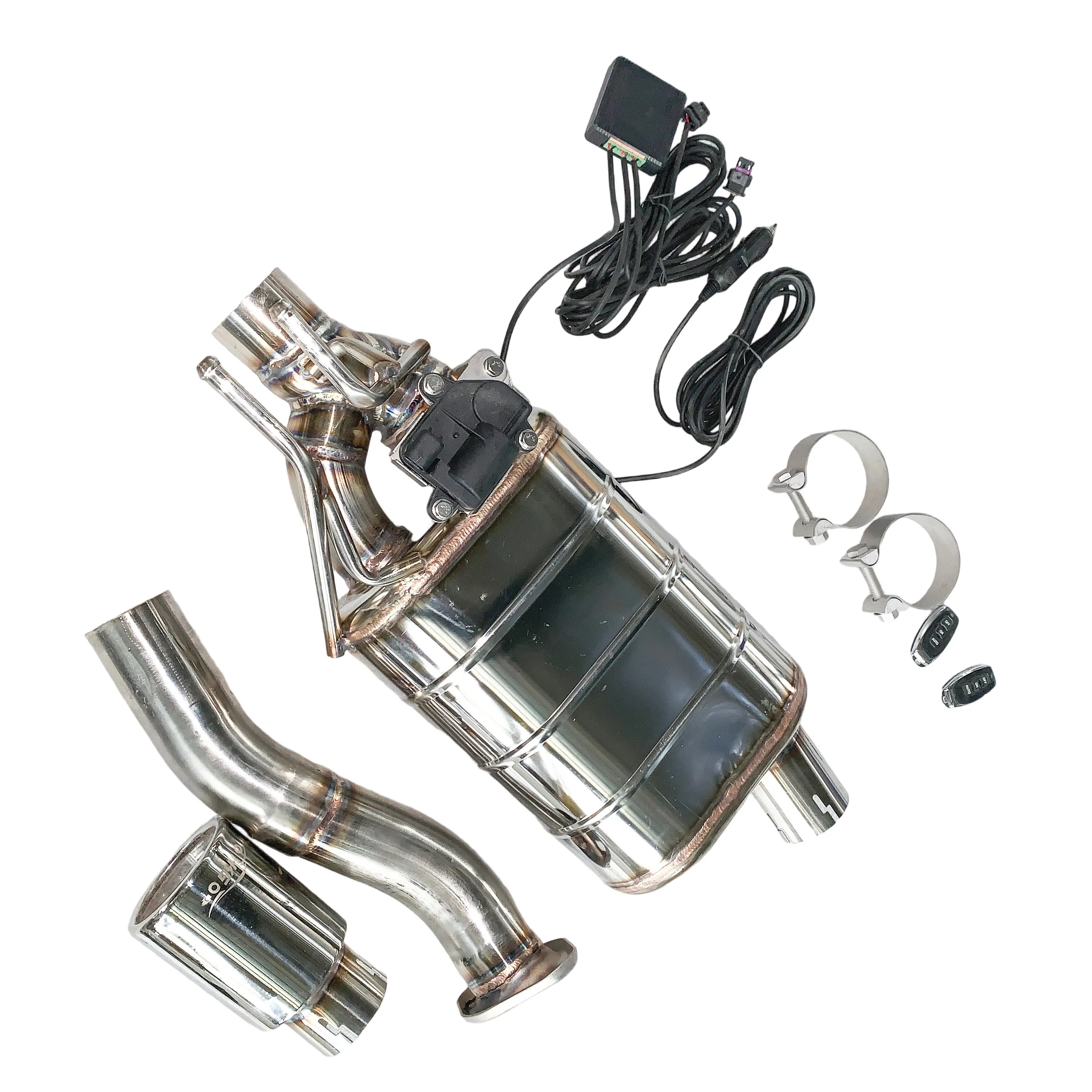 【 Customized Product 】 Suitable for the 2008 Civic 1.8 Catback tail valve exhaust muffler with a single 89 flat port tip