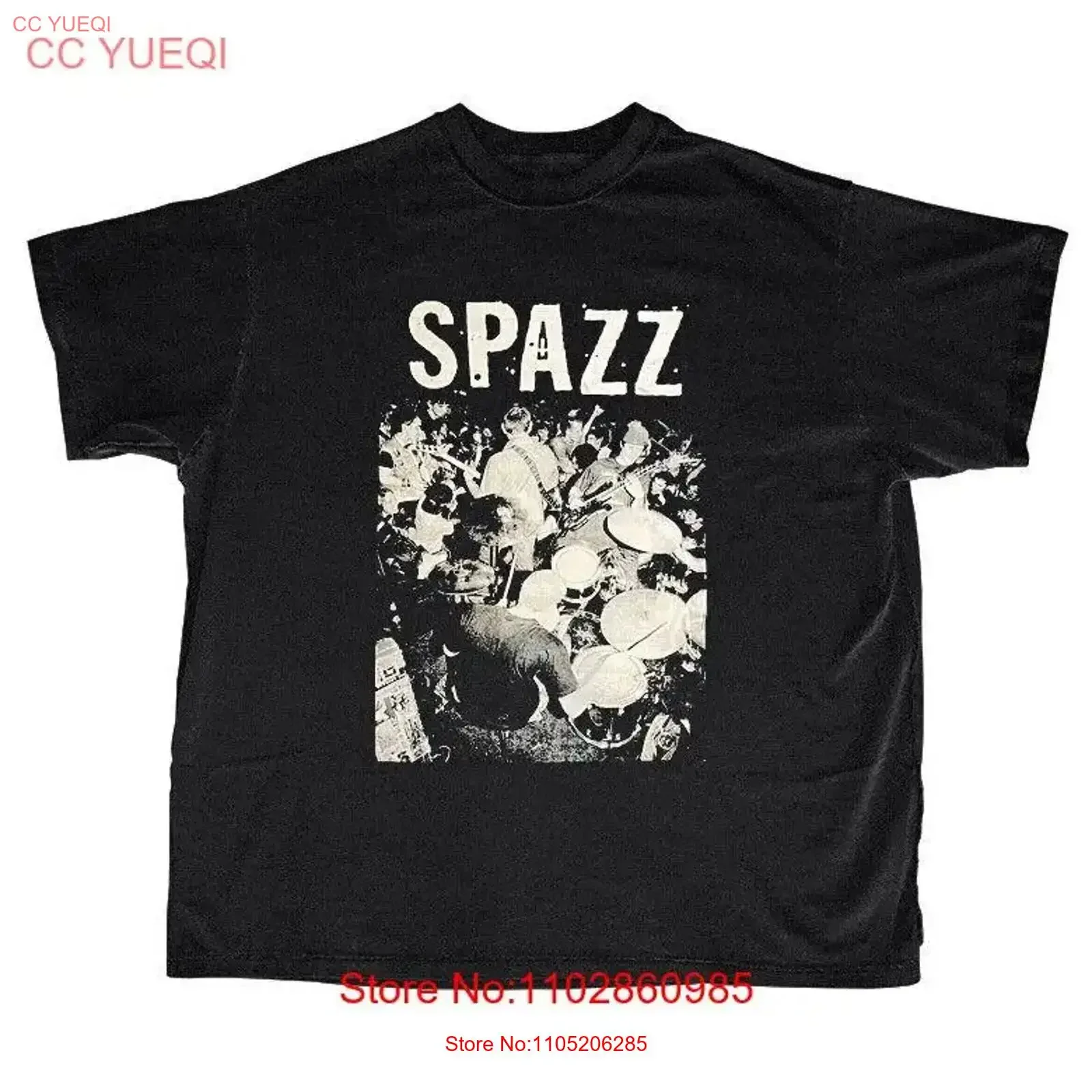 SPAZZ T shirt GILMAN gift for fan cotton black punk rock TE8196 vintage Washed designer clothes homme graphic Soft Breathable