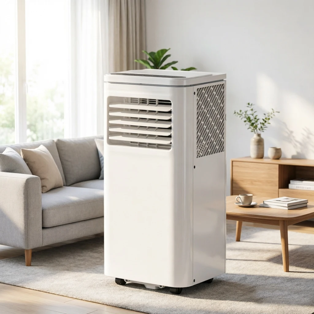 8,000 BTU Portable Air Conditioner for Rooms up to 350 Sq. Ft – 3-in-1 AC Unit with Cooling, Dehumidifier & Fan – Includes Remote, Sleep Mode, Timer & Window Kit – Ideal for Bedroom, Home Office