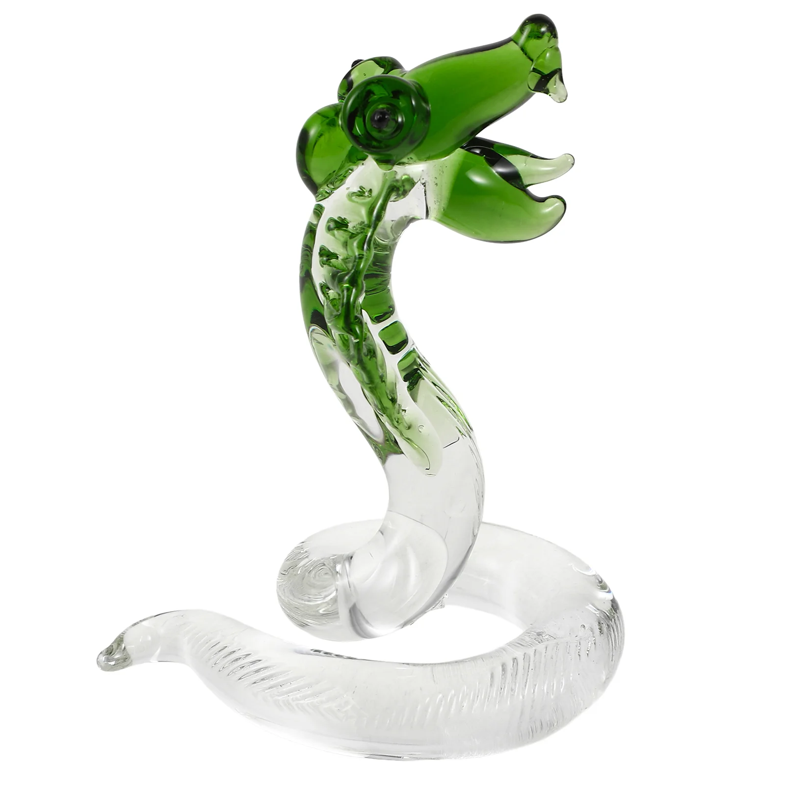 Crystal Desktop Snake Statues DIY Ornaments Animal Sculptures Glass Figurine