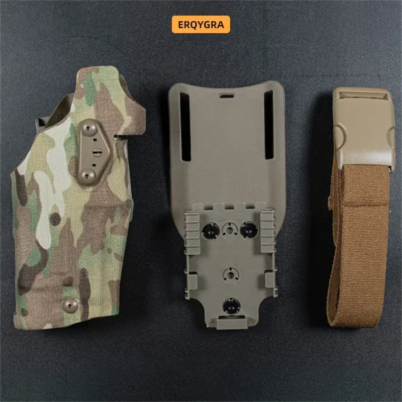 ERQYGRA Tactical Hunting 6354 DO Holsters-832 Use for G17X300 Lamp System Accessories Glock Sports Quick Release Waist Leggings