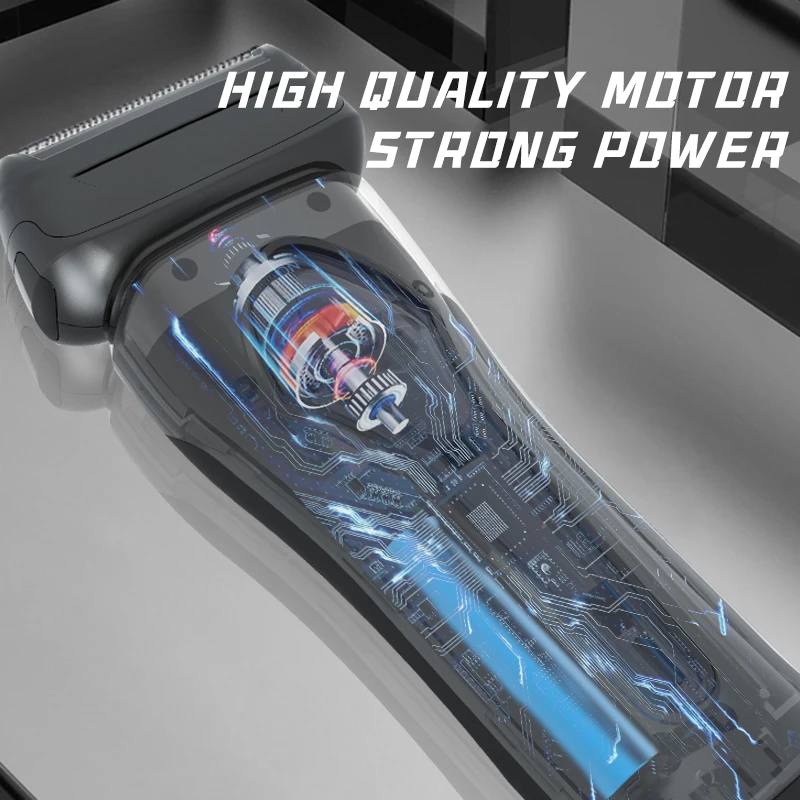 Kemei 2800 ماكينة حلاقة كهربائية للرجال مع ماكينة تشذيب اللحية ذات الرقائق المزدوجة ماكينة حلاقة احترافية جافة أو رطبة ماكينة حلاقة ترددية للوجه