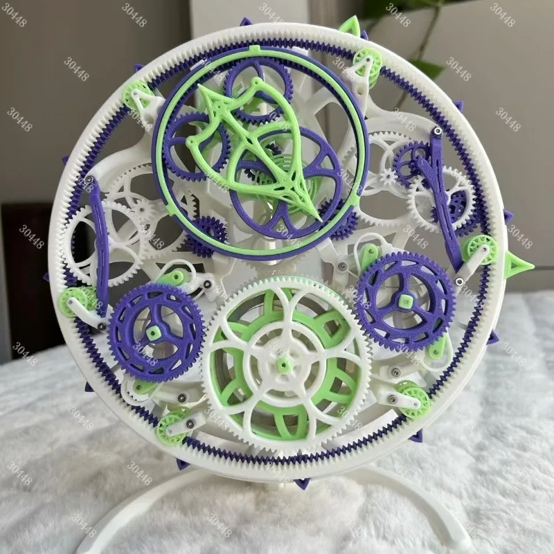 

3D Printed Tourbillon Finished Model Ornament Movable Mechanical Gear Clock DIY Custom Model