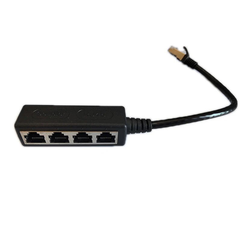 

RJ45 Ethernet Cable Splitter Network Adapter Ethernet Splitter 1 to 4 Port Cable Suitable Super LAN Ethernet Connector Adapter