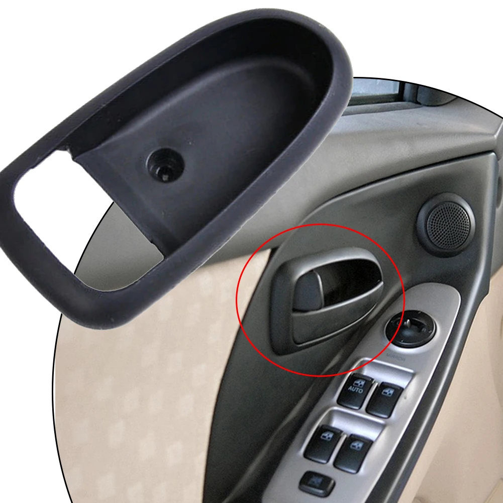 Manija de puerta interior para Hyundai Elantra / Avante XD 2000-2006, marco de manija de puerta interior, accesorio de plástico negro para coche