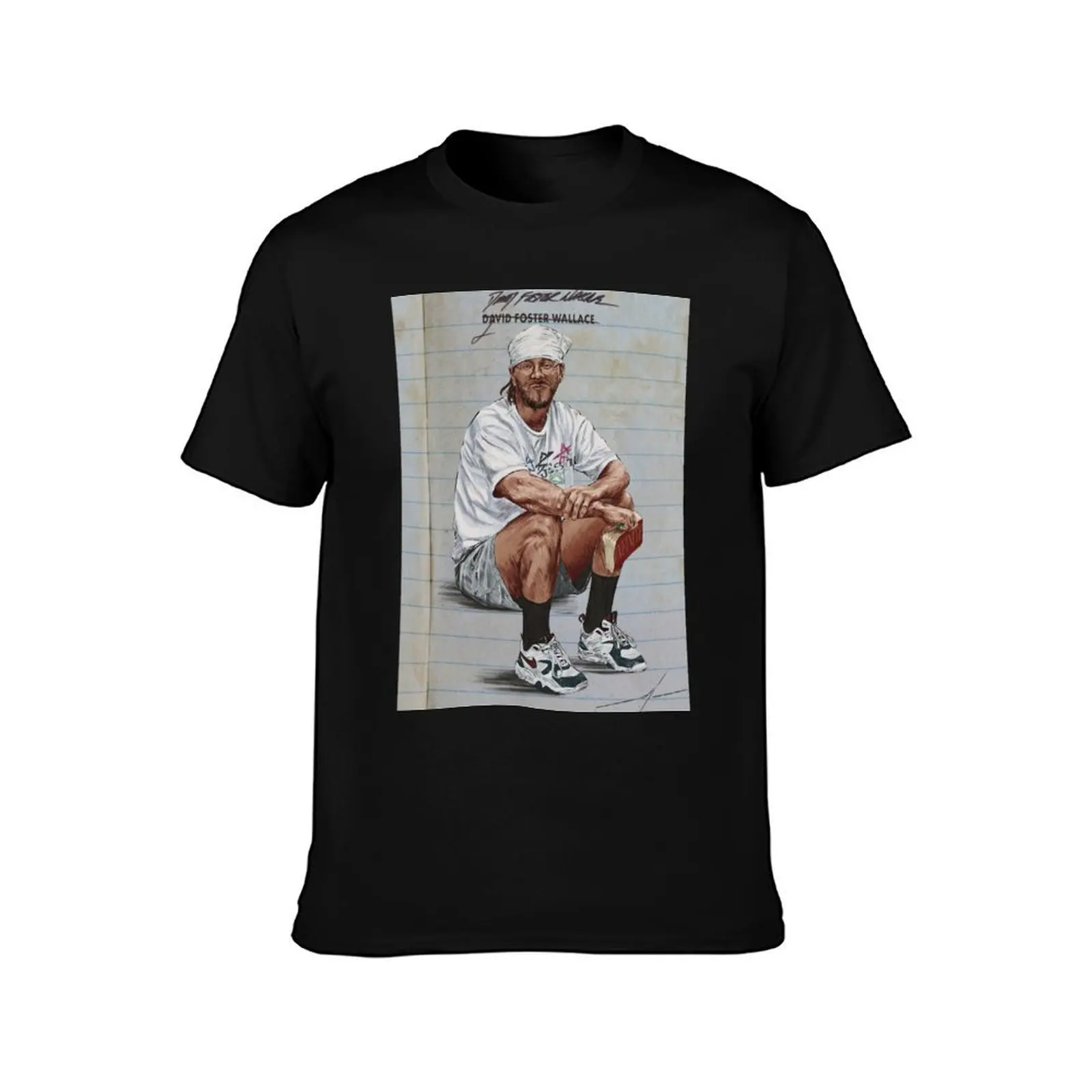 David Foster Wallace T-Shirt Summer Casual Cotton Tee Oversized Streetwear Tops Vintage Graphic Print Loose Fit Short Sleeve