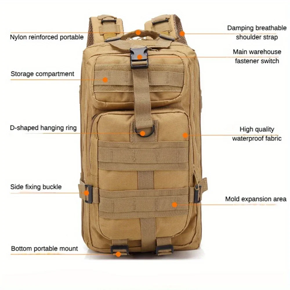 hiking backpack for men\'s multi-functional military camouflage backpack for outdoor mountaineering