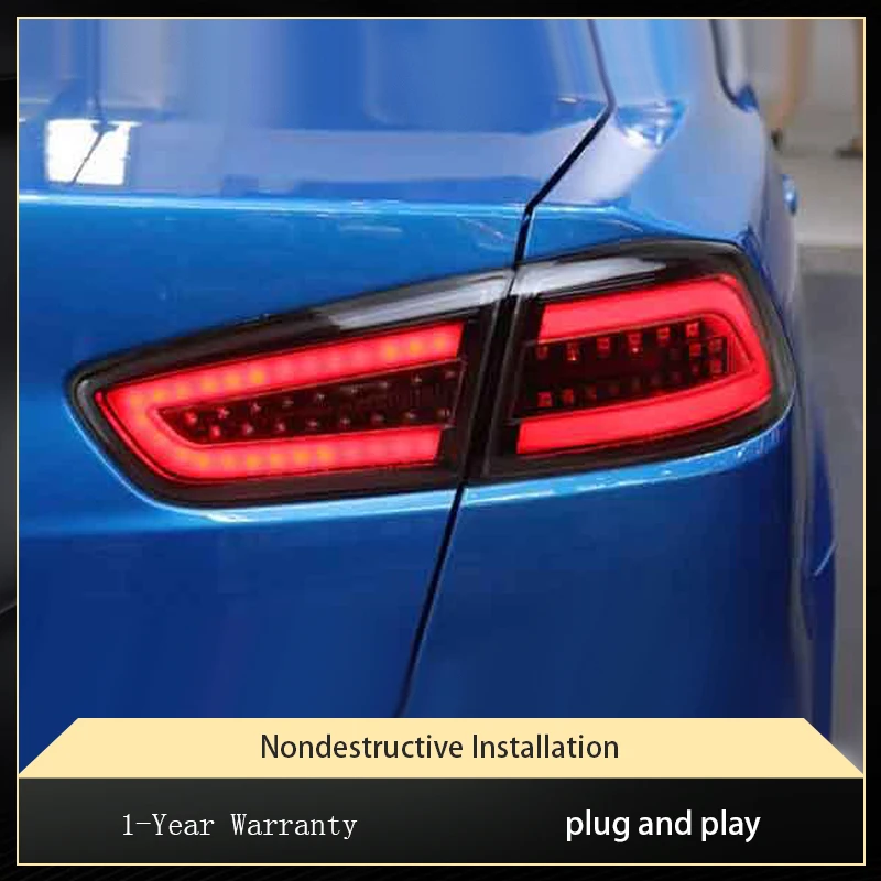 

Автомобильные фары для Mitsubishi Lancer EVO EX 2009-2016, обновленный светодиодный DRL, динамический указатель поворота, аксессуары для задних линз