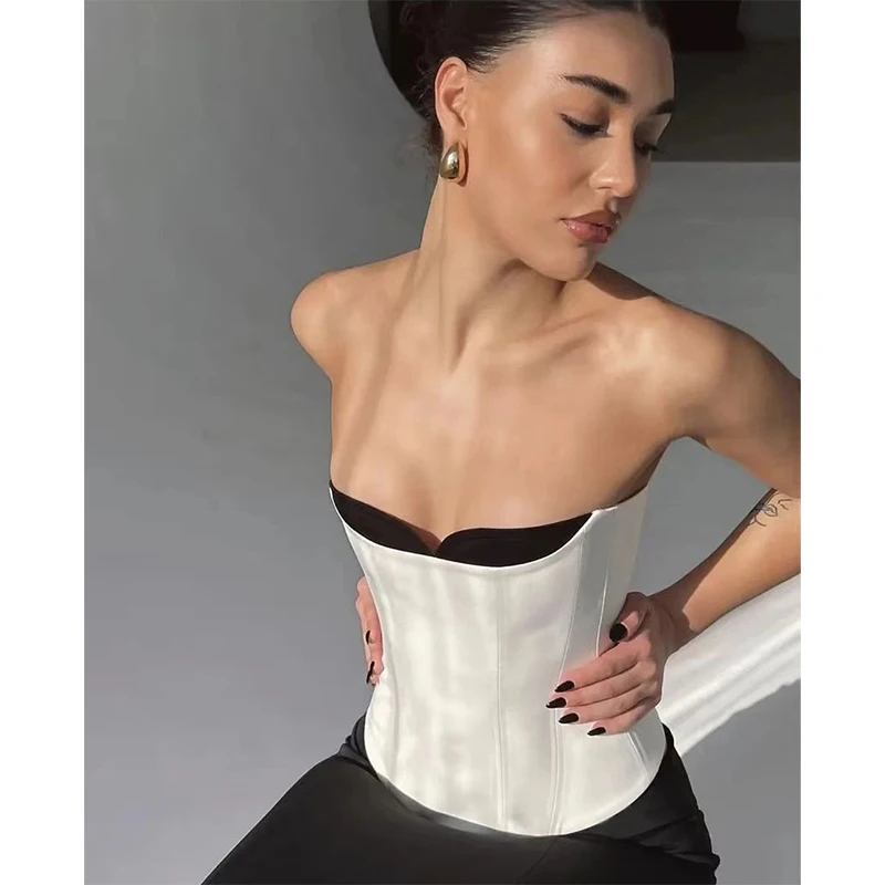 Sexy Bustier Top Women Elegant Lingerie Corset Summer Fashion Bustiers Tank Top Ropa Mujer Vintage Streetwear Woman Clothes