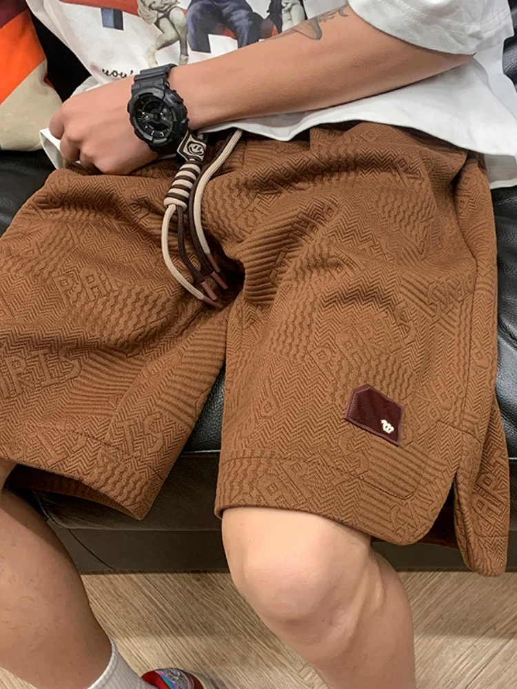 

Мужские спортивные брюки с вышивкой, летние, тонкие, свободного кроя, повседневные, баскетбольные, прямые, в американском стиле, для отдыха