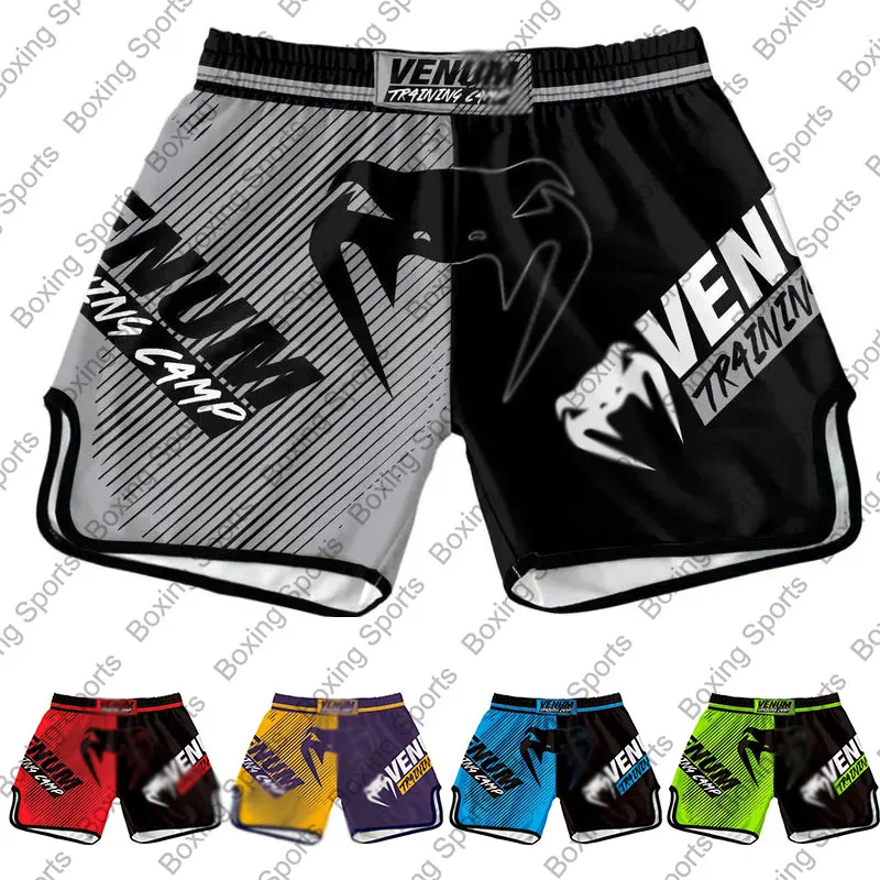 

MMA Boxing Shorts Men's Training Combat Fighting Competition Shorts Stretch Muay Thai Men's Sports Sanda Fighting Pants