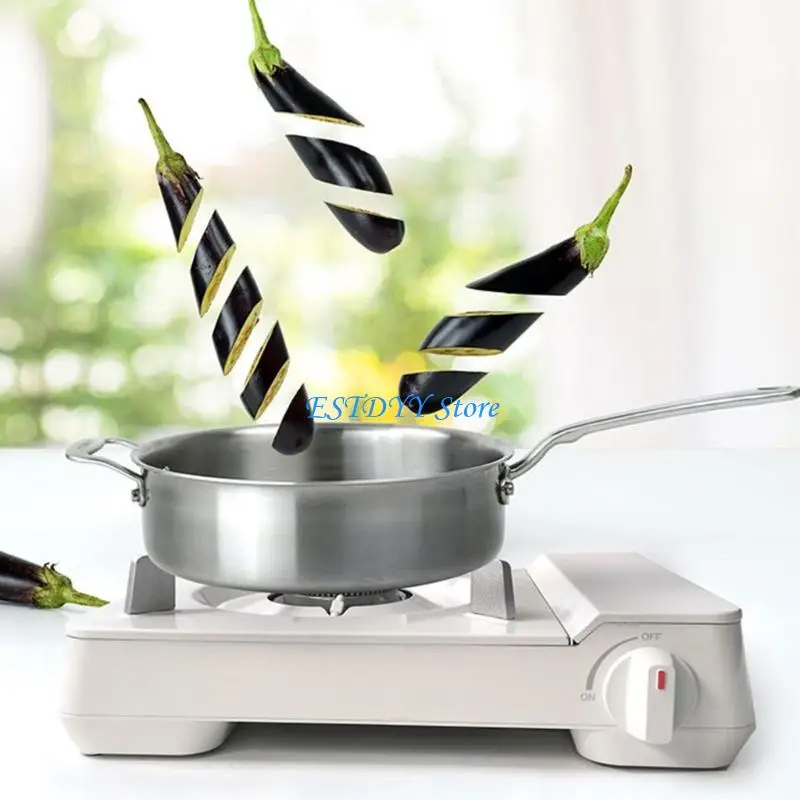 G6DE Practical Outdoor Stove for Camp Kitchens and Picnics Cooking, Single Burners Camping Cooker with Side Control Knob, Four