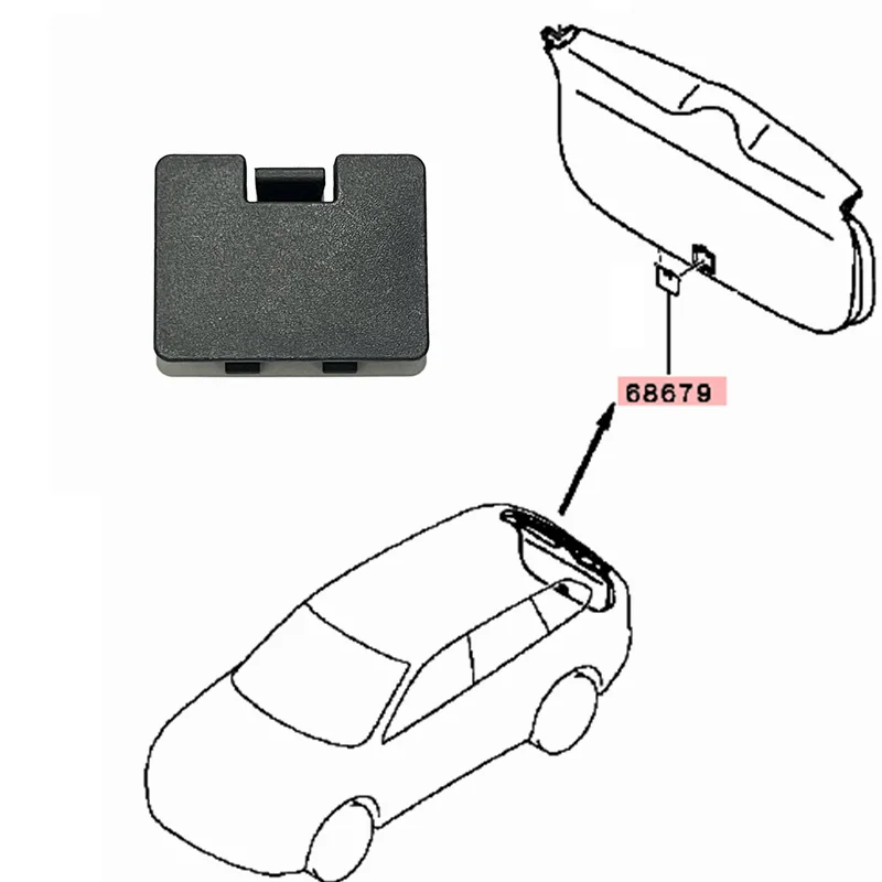 

For Mitsubishi Outlander 2013-2021 Tailgate Interior Trim Cover Rear Washer Fluid Filler Cap 7224A292