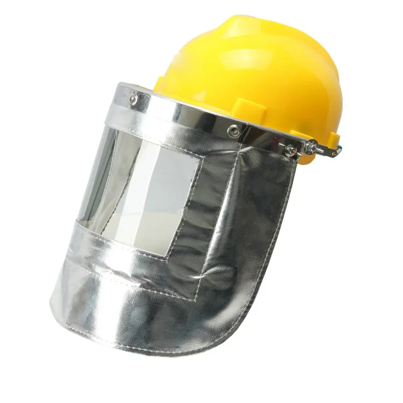 Aluminum foil Proximity Helmet for Firemen and High-Temperature Worker Radiation Protection High Temperature Helmet Use