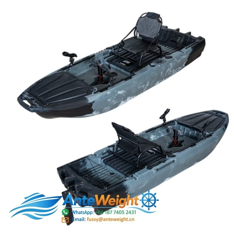 3M Length 1M Width Live Fish Tank One Person Kayak Modular Fishing Kayak  Fin Pedal Motorized Kayak for Fishing River Hull HDPE