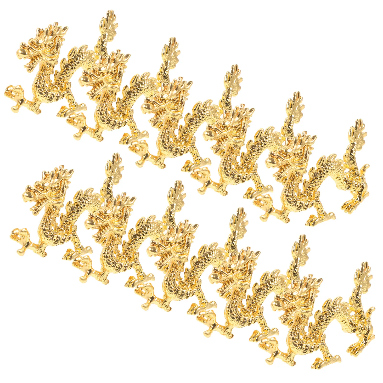 

10Pcs Traditional Metal Dragon Charms Hairpin Making Materials DIY Accessories Retro Style Decorative Pendants