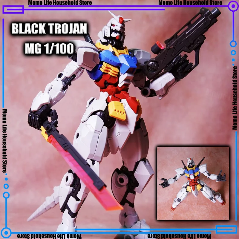 NERO TROJAN MG 1/100 Steelorse Doppia Antenna Stile Mecha Kit Modello di Montaggio Scheletro di Plastica Action Figure Robot Modello di Plastica