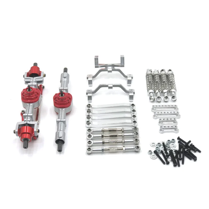 Metal front and rear axle, tie rod, shock absorber set for MN model D90 91 96 MN98 99S RC car modification parts