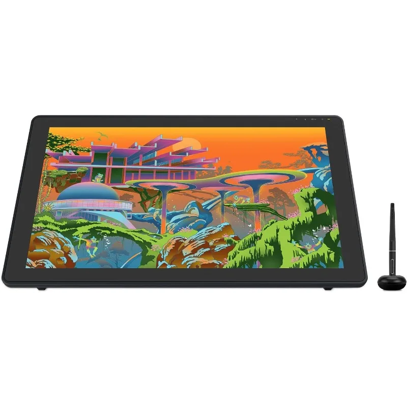 Kamvas 22 Plus QLED Drawing   sRGB Tilt,  Tablet for Artist & Designer, Work with Mac, Windows, Linux & Android Black