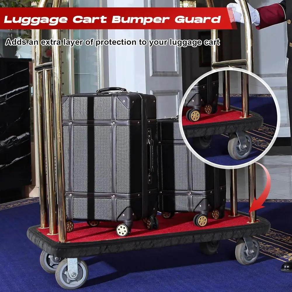 Amortecedor e guarda de parede para carrinho de hotel de tamanho médio para proteção interna e externa - Ideal para aeroporto e acessórios de viagem