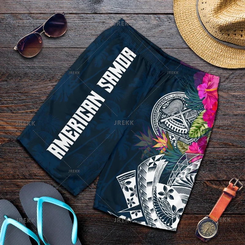 Vintage 3D Print Samoa Emblem Beach Shorts Kid Fashion Streetwear Board Shorts Unisex Cool Swimming Shorts Mens Swimming Trunks