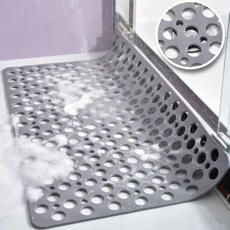 Non-Slip Porous Shower Mat, Extra Large Bath Mat, Strong Suction, Anti-Mold, TPE Pad, Kitchen Bathtub, 1Pc