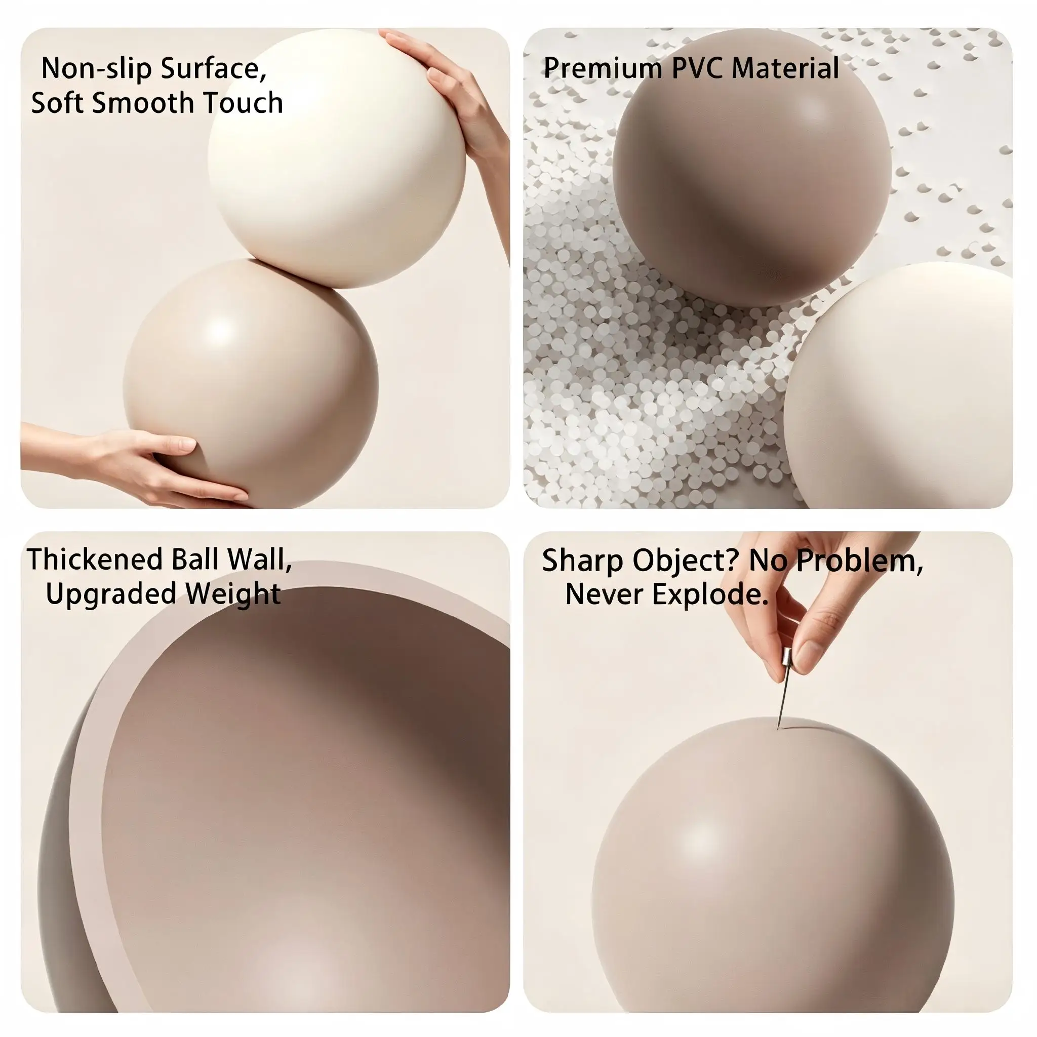 7.87-Inch Mini Yoga Fitness Ball Thickened Anti-Explosion Gym Pilates Ball for Sculpting Waist Legs Hips Soft High Elasticity