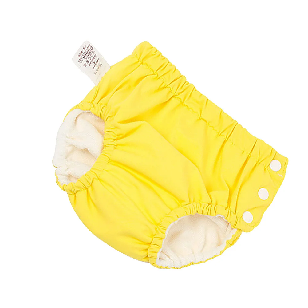

Baby Swimming Pants Waterproof Diaper Pants for Girl Boy Yellow 90cm Polyester Material Prevent Rash Washable Baby Cotton Diaper