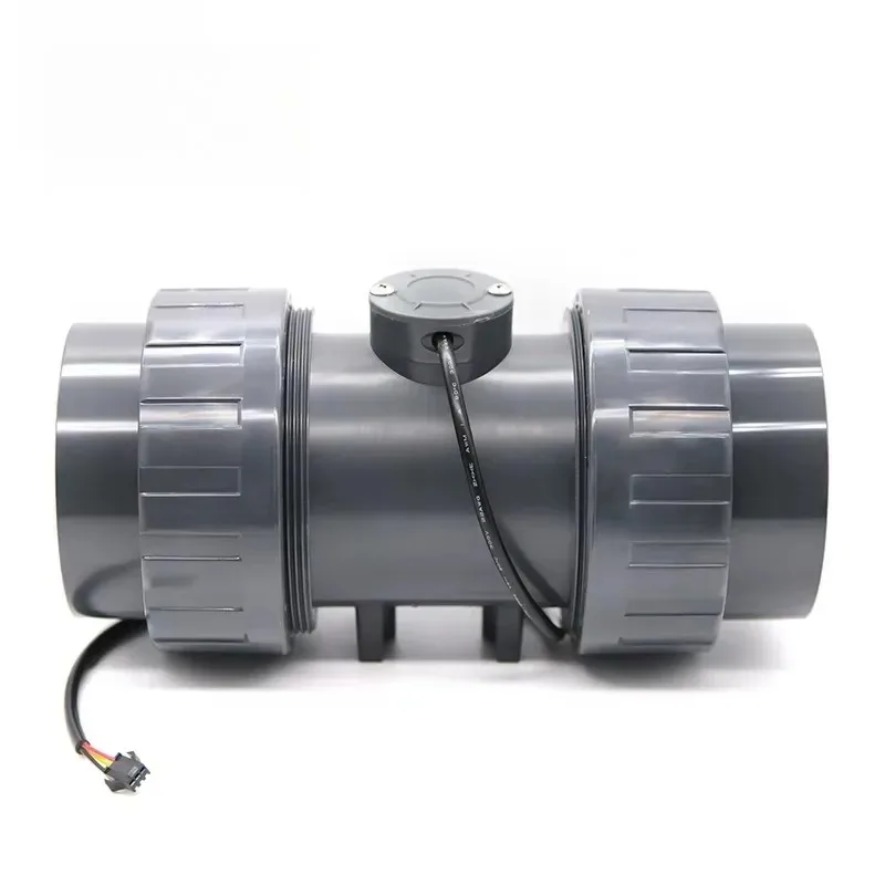 2 Inch ZJPVC‑DN50 Turbine Flow Sensor, UPVC Water Flowmeter 60‑1160LPM NPN Pulse Signal +/-3% Measuring Precision