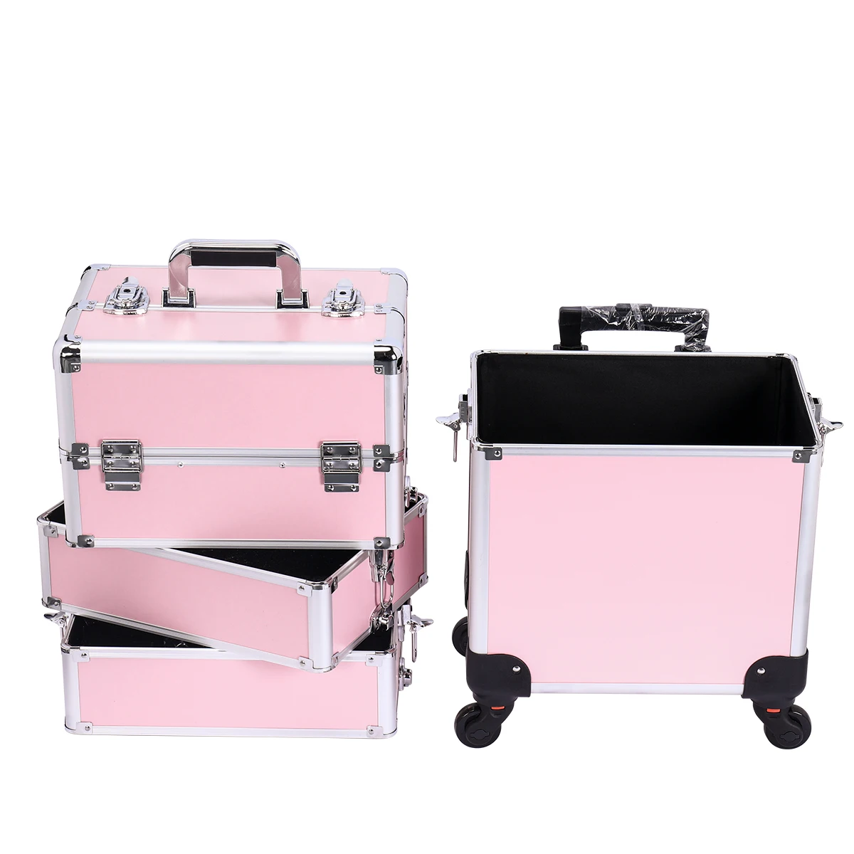 Professional Cosmetic Case Large Capacity Heighten Makeup Nail Tattoo Hairdressing Beauty Trolley Suitcase Multi-Layer Toolbox