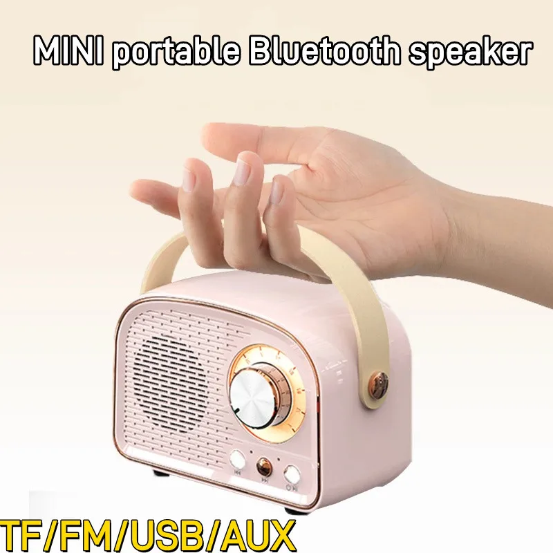 

DW21 Ретро Bluetooth-динамик Симпатичный мини-динамик с FM-радио Портативный беспроводной динамик с TWS Музыкальный плеер Hi-Fi Стерео TF USB