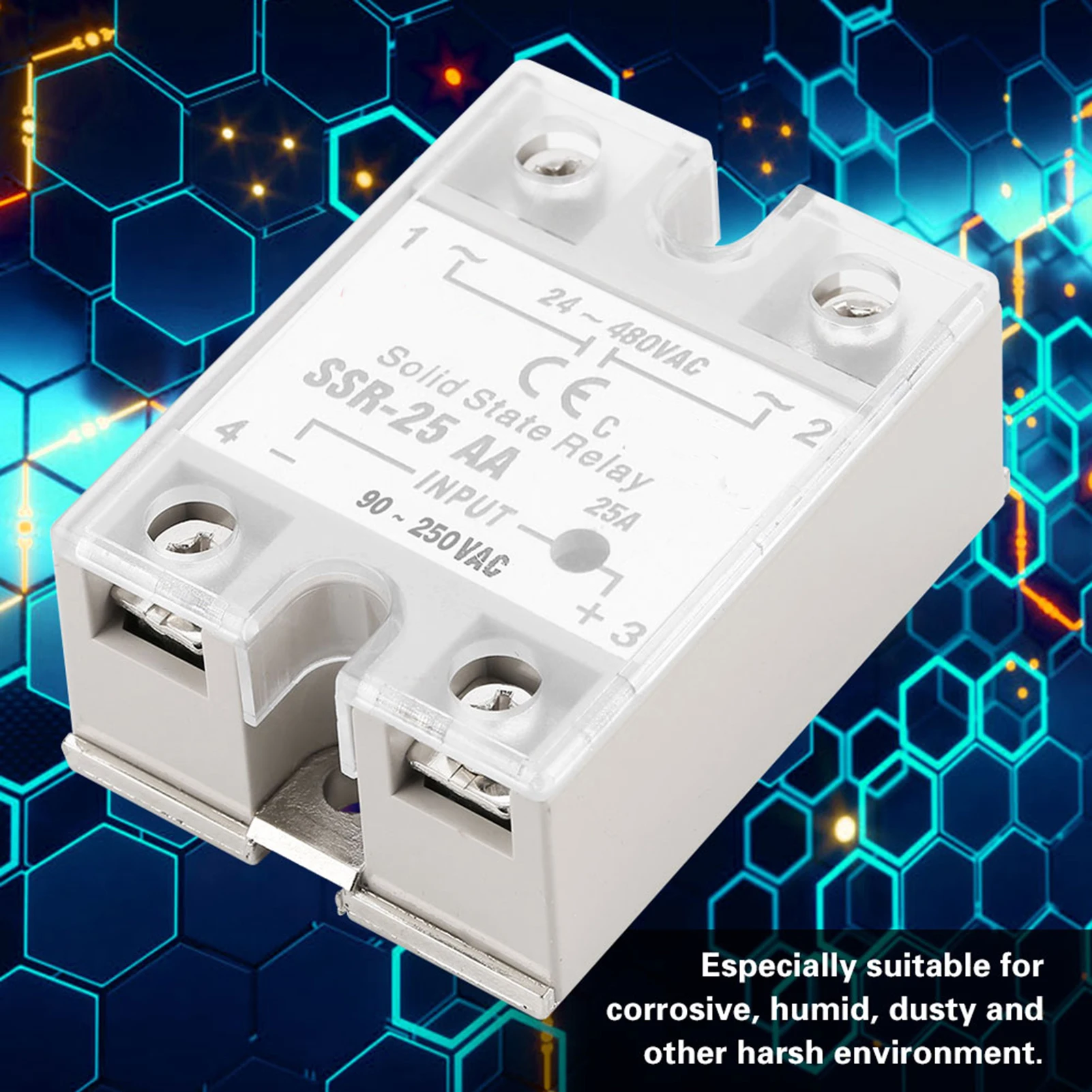 SSR25 AA 25A  State Relay Module SSR ACAC Input 80250V AC Output 24480V AC Relay  State Relay  State Relay AC-AC
