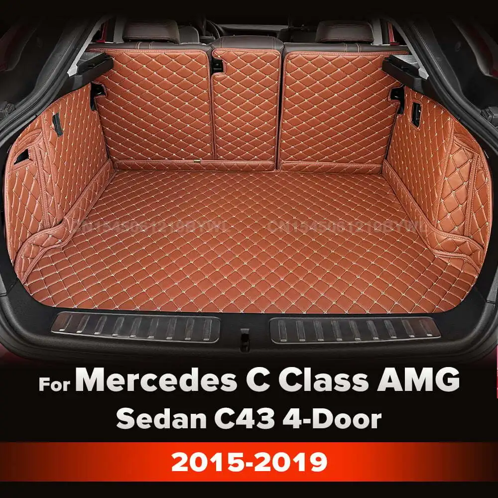 

For Mercedes Benz C Class AMG Sedan C43 2015-2019 18 17 16 Auto Full Coverage Trunk Mat Car Cargo Liner Interior Accessories