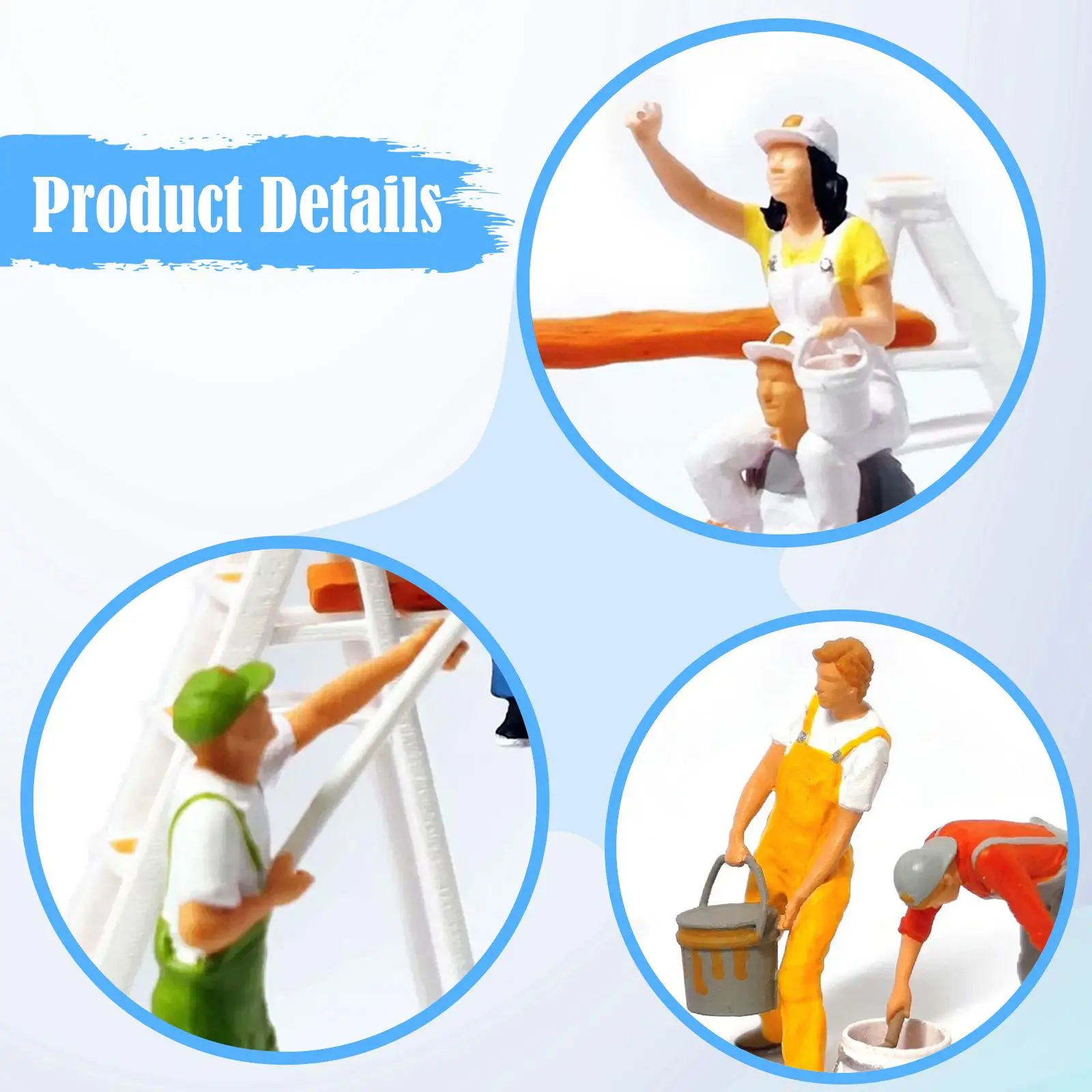 

Миниатюрные фигурки-модели для диорам: Смоляные статуэтки рабочих-художников для домашнего декора