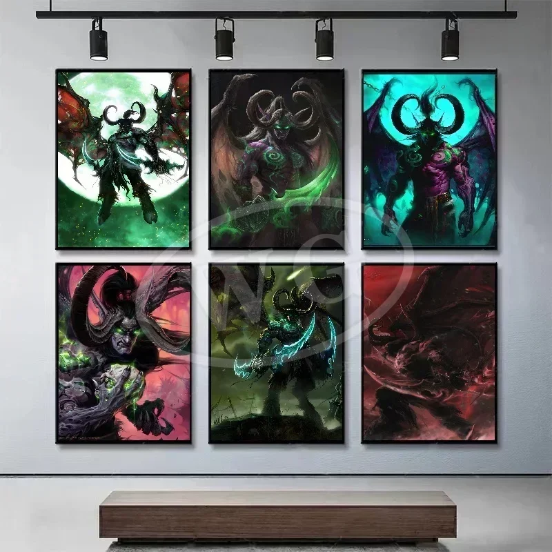 World of Warcraft Demon Hunter Popular Creativity Artwork Posters and Canvas Painting Wall Art Picture Game Room Home Decoration